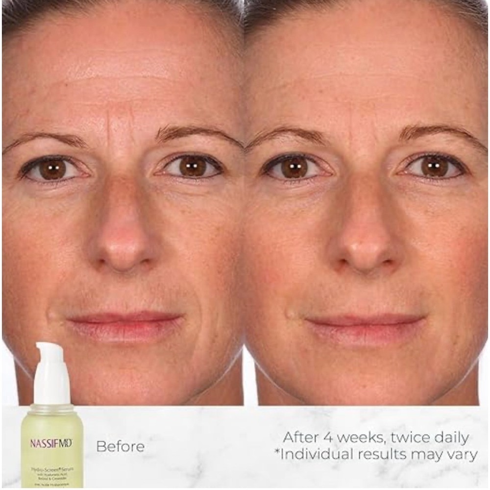 NWT NassifMD Hydro-Screen Anti-Aging Serum Set 2oz + 1oz Hyaluronic Acid Retinol - Picture 3 of 8